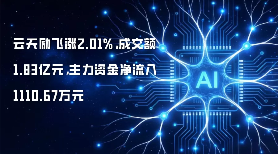 云天励飞涨2.01%，成交额1.83亿元，主力资金净流入1110.67万元