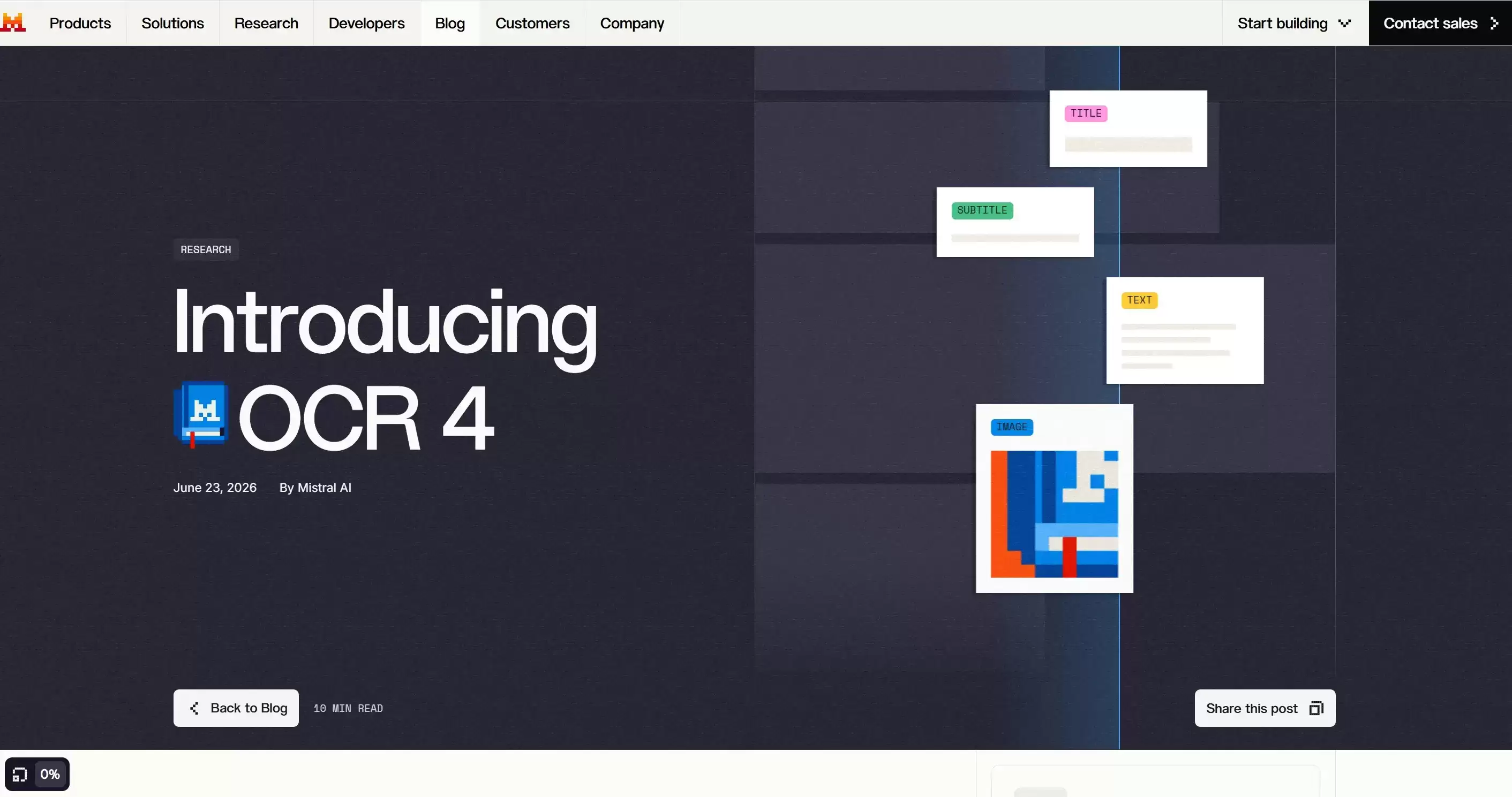 Mistral OCR 4 – Mistral AI推出的文档理解与OCR解析模型