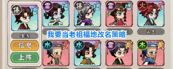 我要当老祖福地改名策略