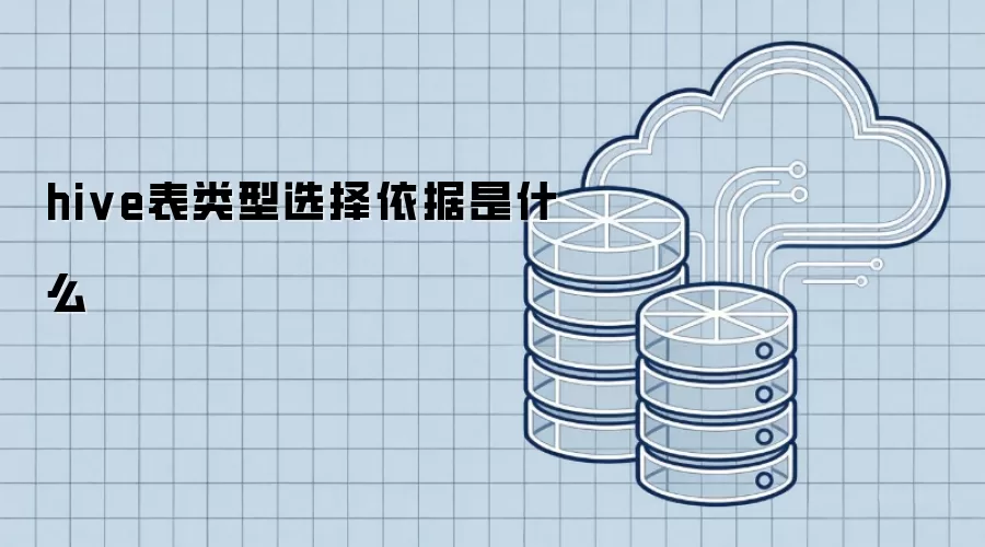 hive表类型选择依据是什么