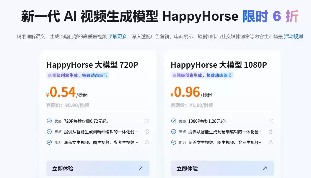 HappyHorse限时6折.png