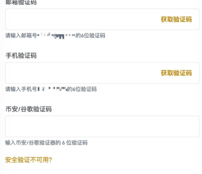 币安安全验证输入页面