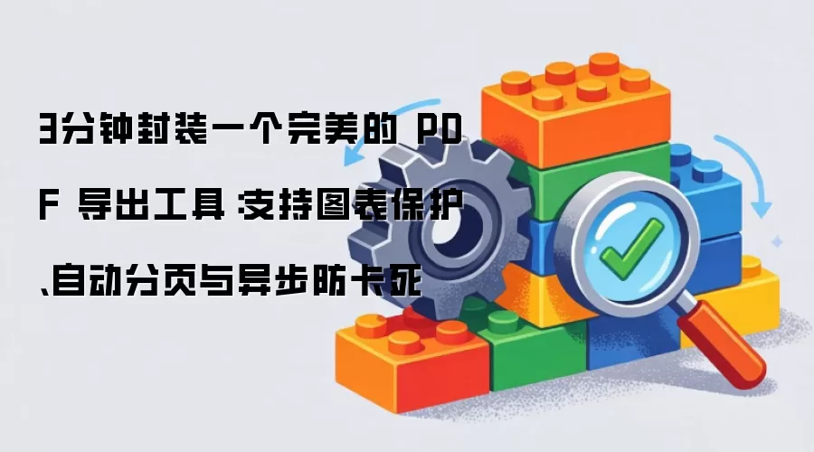 3分钟封装一个完美的 PDF 导出工具:支持图表保护、自动分页与异步防卡死