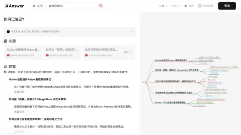 XAnswer-支持生成思维导图的免费AI搜索工具