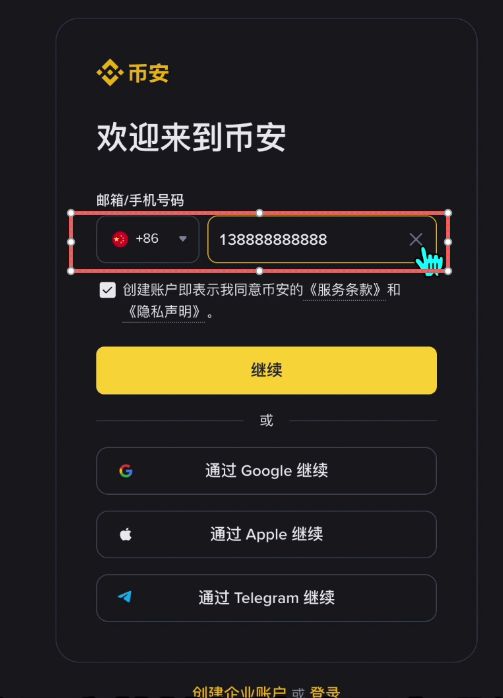 注册币安账户、进行身份认证及安全设置_图2*
