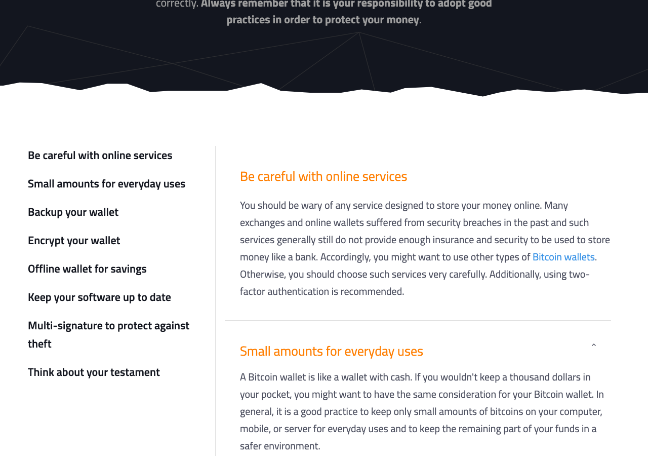 Bitcoin.org 安全钱包说明页面截图