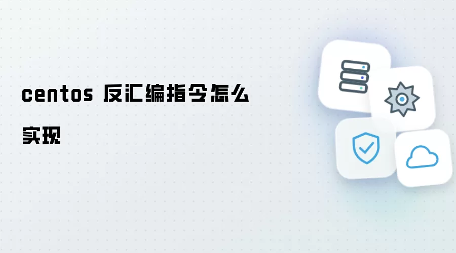 centos 反汇编指令怎么实现