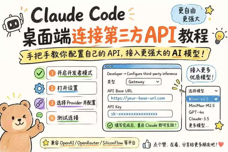 不登录的情况下Claude Code桌面端连接第三方API详细教程