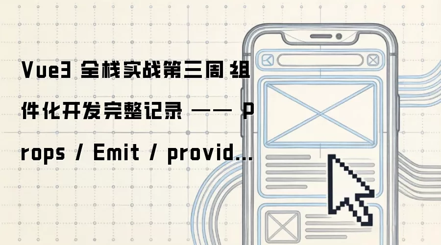 Vue3 全栈实战第三周：组件化开发完整记录 —— Props / Emit / provide-inject / 插槽 / 自定义指令