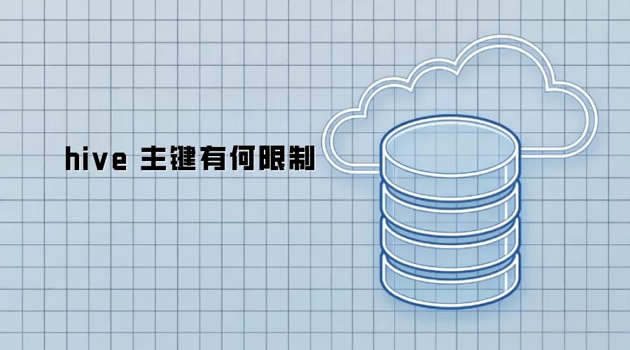 hive 主键有何限制