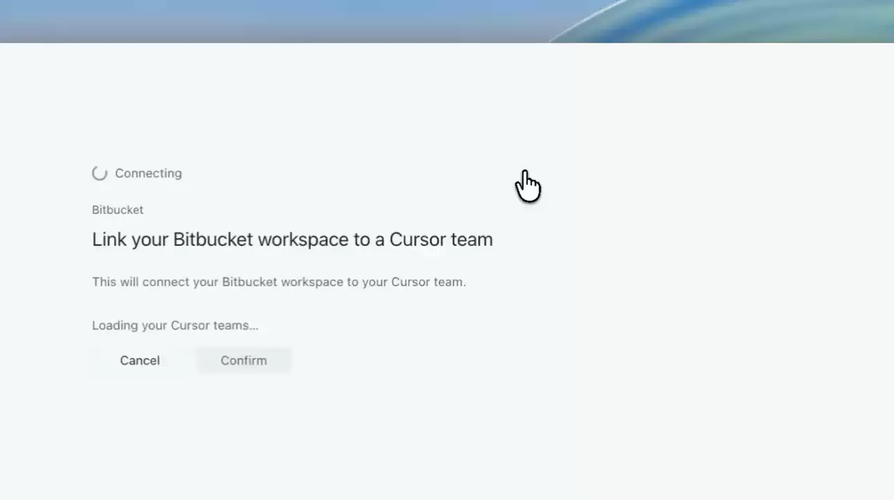 Bitbucket 正在加载可关联的 Cursor 团队