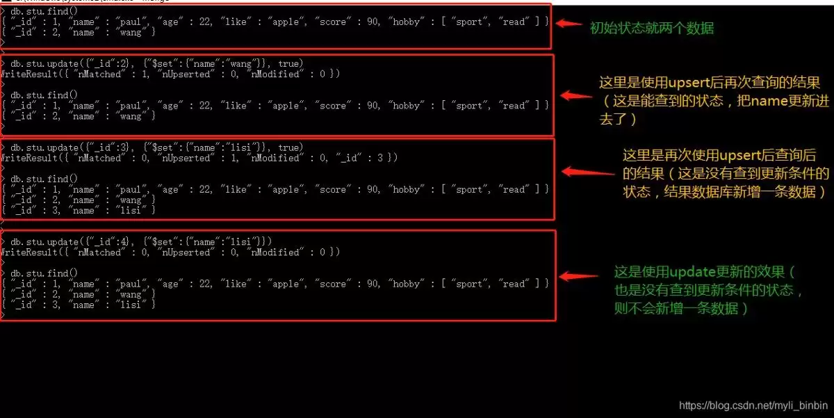 mongodbupsert操作是什么?如何用一条命令实现更新或插入?