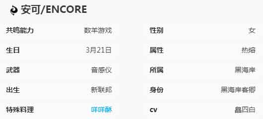 鸣潮安可值得培养吗 安可配队声骸推荐