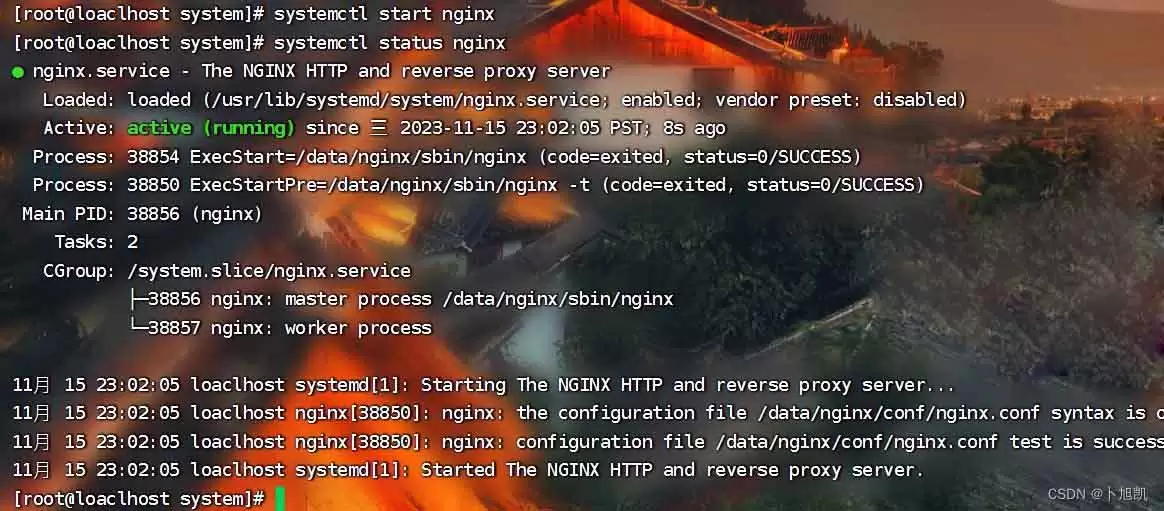 nginx设置开启自启实现方式