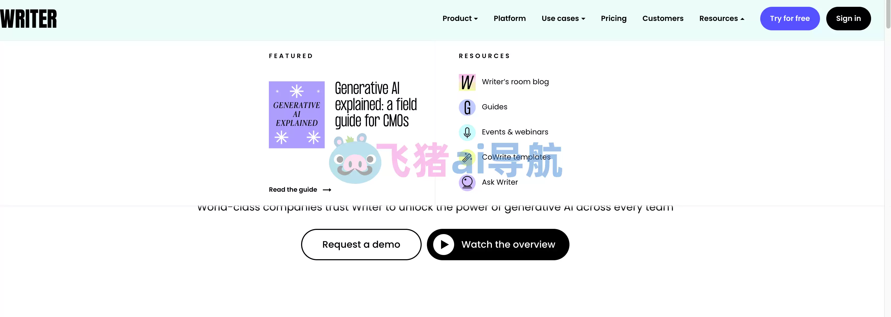 Writer ai-Writer ai,企业级的 AI内容生成和优化平台,文章写作