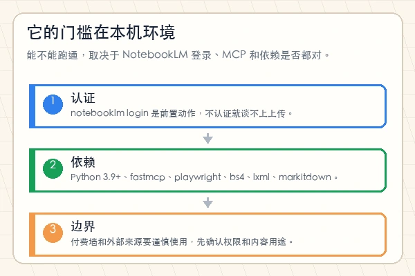joeseesun/qiaomu-anything-to-notebooklm 环境认证、依赖和使用边界知识卡