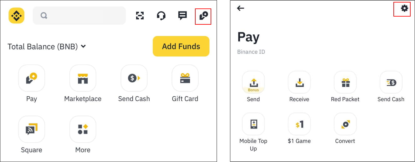 币安 APP 切换语言后返回首页的真实界面截图