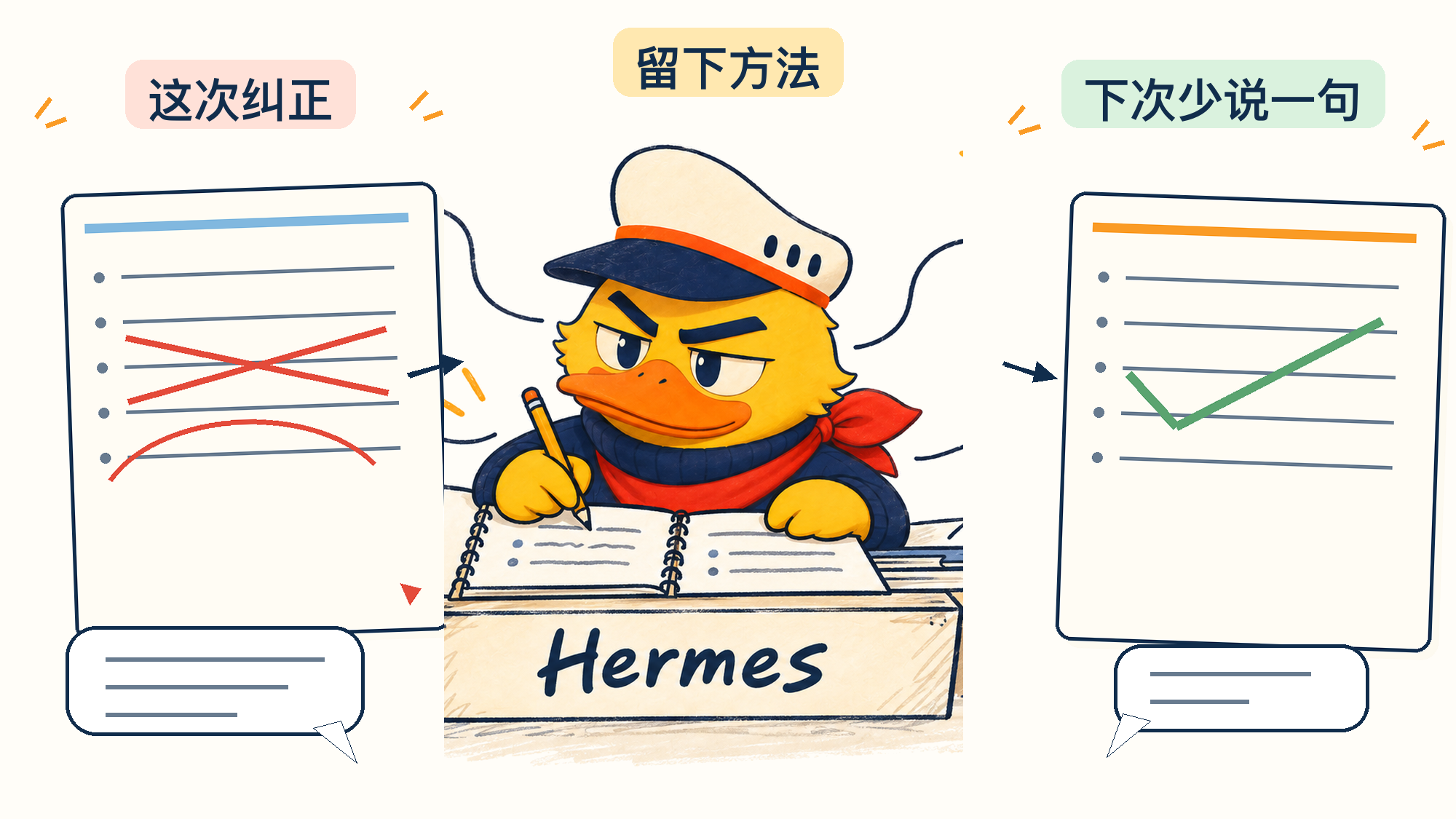 这次纠正留下方法,让下一次少说一句
