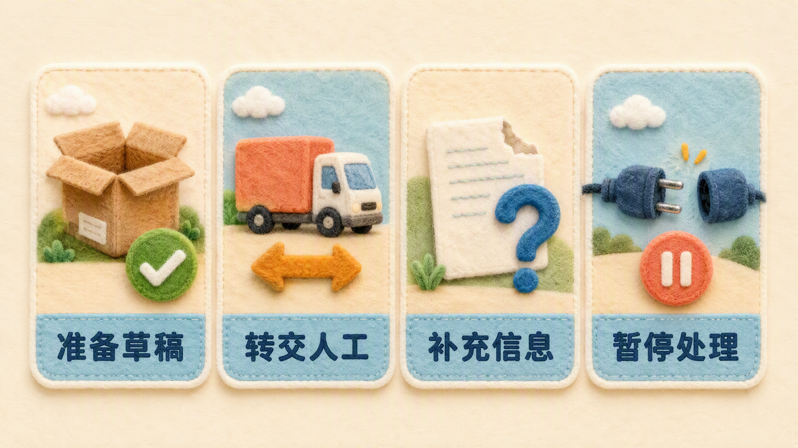 四种输入状态应走向四种不同的业务出口