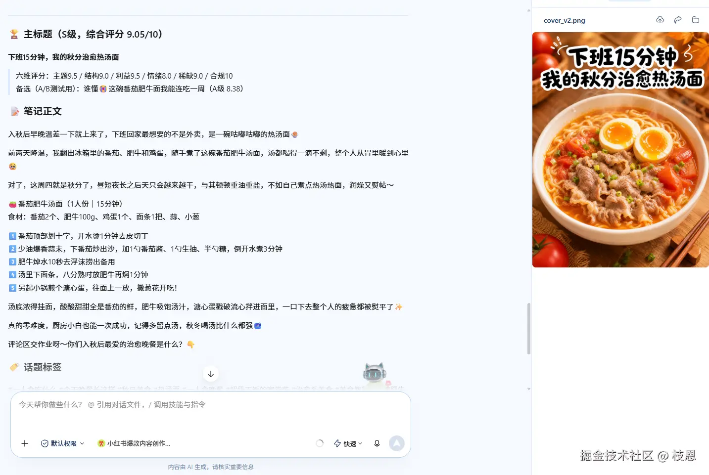 成品交付:S级主标题+六维评分+完整正文+封面图