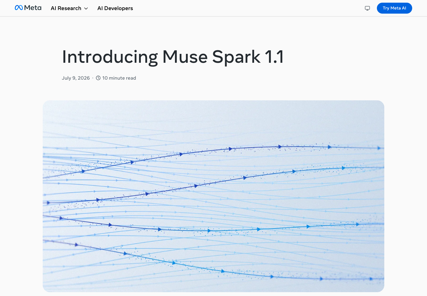 Meta Model API 随 Muse Spark 1.1 公开预览的官方页面