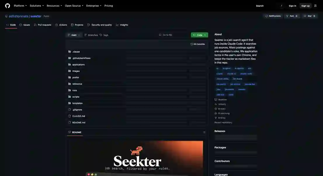 selfishprimate/seekter 项目截图 1
