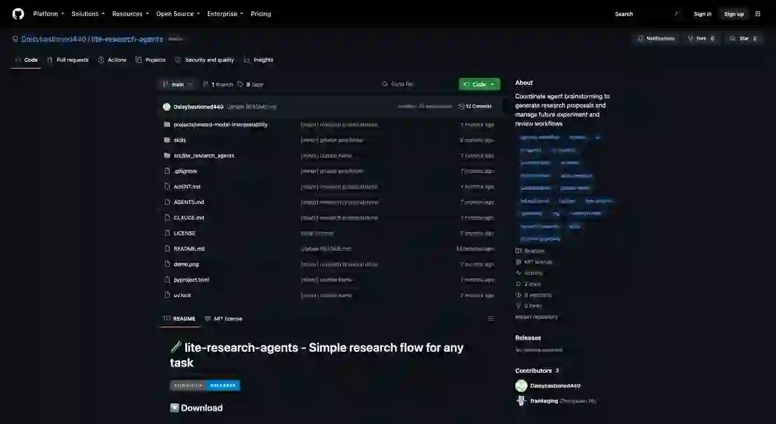 Daisybastioned440/lite-research-agents 项目截图 1