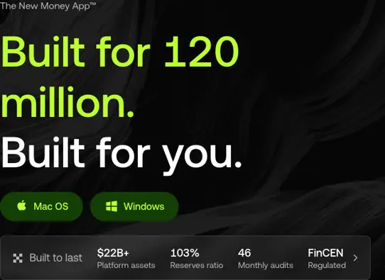 欧易 OKX 当前官方下载页的 Mac OS 与 Windows 选项