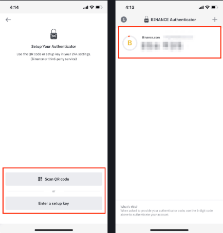 BAuthenticator扫描二维码输入设置密钥与六位验证码页面