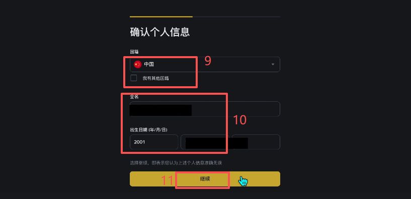 提交前核对身份资料页面示例